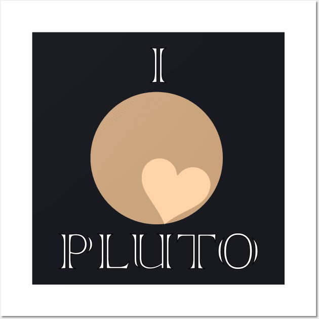 I heart Pluto Wall Art by Basilisk